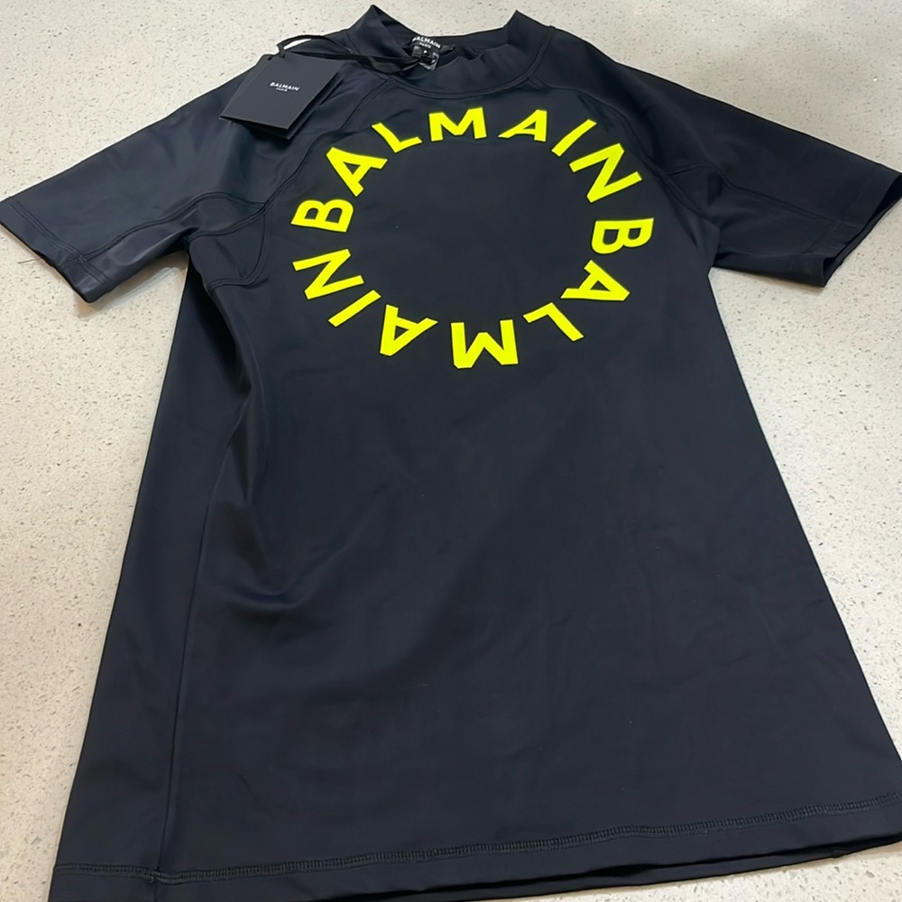 Balmain Paris short sleeve surfer shirt size medium
